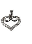Flippy Pandantiv Argint 925, Infinit in Inima cu Zirconii, 0.95 g (teo-06634)