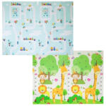 Flippy Covoras pentru Copii, Flippy, cu 2 Fete, Model Oras Safari, din XPE+PE, Impermeabil, Antiderapant, Protectie Termica, +3 Luni, Pliabil, 180 x 200 x 1 cm, Multicolor (teo-135732) Covor