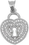 Flippy Pandantiv Inima cu pietre, Argint 925, 2.2 cm x 1.3 cm (teo-05251)