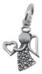 Flippy Pandantiv, Jolie Silver, Argint 925, Model Inger cu Inima, 1 g, 20x12 mm (teo-06029)