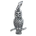 Flippy Pandantiv, Jolie Silver, Argint 925, Model Bufnita Pe Creanga, 1.6 g, 2 x 1 cm (teo-06049)
