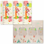 Flippy Covoras pentru Copii, Flippy, cu 2 Fete, Model Maimute Indieni, din XPE+PE, Impermeabil, Antiderapant, Protectie Termica, +3 Luni, Pliabil, 150 x 200 x 1 cm, Multicolor (teo-135725) Covor
