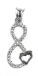 Flippy Pandantiv Opt cu Inima, Argint 925, 2.8 cm x 1 cm (teo-05254)