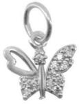 Flippy Pandantiv, Jolie Silver, Argint 925, Model Fluture Cu Pietre, 0.5 g, 1 x 1 cm (teo-05907)