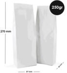  Pungi Pentru Cafea Side Gusset 250gr Fără Supapă Albe 100 Buc