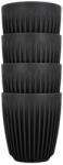Huskee Pahare 4 Buc Charcoal 8oz Pahar