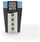 Circular&Co Circular Cup - Pahar Refolosibil Ecologic - Negru Albastru Deschis 227ml