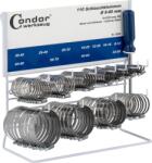 Condor Sortiment de coliere pentru furtun, 112 buc, cu suport W2, rezistent la rugină (CR-9300)