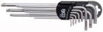 BGS technic Set chei Torx Plus tip L TS10 - TS50 , extra lungi, 9 piese, BGS 777 (B-777) Cheie torx