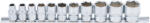 BGS technic Set chei tubulare, 6 colturi, 10 mm (3/8") 5/16" - 7/8" 11 piese, BGS 9110 (B-9110) Set capete bit, chei tubulare