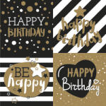 Javoli Happy Birthday Golden szalvéta 20 db-os 33x33 cm (PKK029187)