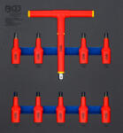 BGS technic Set capete biţi VDE, 12, 5 mm (1/2"), Profil T (pentru Torx) T20 - T55, 10 piese, BGS 70217 (B-70217) Cheie torx
