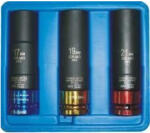 Garage Meister Set tubulare pentru jante de aliaj, antrenare 1/2", 17-19-21 mm, Garage Meister GM6288K (GM-6288K) Cheie tubulara