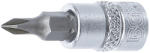 BGS technic Bit cap cruce PH0 cu tubulara 1/4", BGS 2504 (B-2504) Set capete bit, chei tubulare