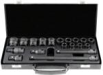 JBM Trusa cu tubulare de impact, antrenare 1/2" profil hexagon cu 14 tubulare + adaptoare, 19 piese, JBM 52345 (JBM-52345)