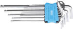 BGS technic Set chei Imbus cu cap sferic tip L extra lungi, marimi in ţoli 0.05" - 3/8", 13 piese, BGS 9801 (B-9801) Cheie imbus