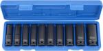 CONDOR Set tubulare de impact adanci, profil hexagon 13-24 mm, Crom-Molibden, antrenare 1/2 ", 10 buc. , Condor 1010-12T (CR-1010-12T) Set capete bit, chei tubulare