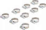 BGS Set coliere din inox pentru furtun cu diametre intre 16 - 25 mm, 10 piese, BGS 8095-16x25 (B-8095-16x25)