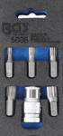 BGS technic Set biti Spline (XZN) M 5-6-8-10-12, 6 piese, BGS 5006 (B-5006) Set capete bit, chei tubulare