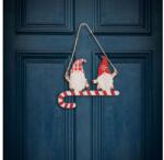  Karácsonyi ajtó dekoráció fa piros manó 15 cm 58546A (58546A)