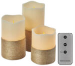 EMOS LED dekoráció - 3db viaszgyertya zsinórral, 3x 3x AAA, beltéri, vintage, távirányító (DBKF-EMDCCV06)