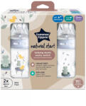 Tommee Tippee Closer To Nature 2*260ml cumisüveg 0+ - kék - babastar