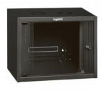 Legrand Rackszekrény - 19" fali kivitel (9U, 494x600x450, antracit, egyrekeszes, üvegajtós, készre szerelt max: 27 kg) (HALLEG646201)