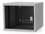 Legrand Rackszekrény - 19" fali kivitel (12U, 626x600x450, szürke, egyrekeszes, üvegajtós, készre szerelt, max. 65 kg) (HALLEGEVO12U6045)