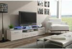 Cama MEBLE Comoda TV Cama Meble Evora 200 , Alb lucios (EVORA BI/BI)