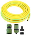 Mercaton 3 rétegű kerti tömlő, rugalmas, UV-álló, 3/4", 25 m, 2 csatlakozó és 1 adapter (MCTART-320084)