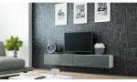 Cama MEBLE Comoda Cama Meble Vigo 180, 30/180/40 cm, Alb-Gri lucios (RTV VIGO180 b/s)