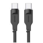 USAMS SJ567USB01 1, 2m Type-C fekete adat- és töltőkábel (SJ567USB01)