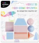 DERFORM Kidea Geometriai alakzatok 3D 8 db-os készlet - pasztell (M3DFGAKA) (M3DFGAKA)