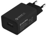 ColorWay USB töltő adapter, 1USB Quick Charge 3.0 (18W) black (CW-CHS013Q-BK) (CW-CHS013Q-BK) - aqua