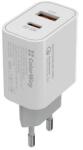 ColorWay USB töltő adapter, Power Delivery Port PPS USB (Type-C PD + USB QC3.0) (30W) white (CW-CHS037PD-WT) - aqua