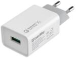 ColorWay USB töltő adapter, 1USB Quick Charge 3.0 (18W) white (CW-CHS013Q-WT) - aqua