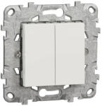 Schneider Electric Întrerupător dublu Schneider Unica alb, incl. suport (SCH-NU521118Z)