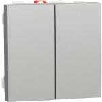 Schneider Electric Întrerupător cap-scară dublu Schneider Unica, nuanță aluminiu (SCH-NU321330)