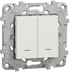 Schneider Electric Întrerupător dublu Schneider Unica, cu lumină, alb (SCH-NU521118NZ)