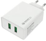 ColorWay USB töltő adapter, 2USB Quick Charge 3.0 (36W) white (CW-CHS017Q-WT) - aqua