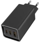 ColorWay USB töltő adapter, GaN3 Pro Power Delivery (USB-A + 2 USB TYPE-C) (65W) fekete (CW-CHS039PD-BK) - aqua