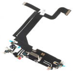 Aftermarket Piese si componente Banda cu Conector Incarcare - Microfon Apple iPhone 14 Pro Max, Negru (ban/co/mi/ai14prom/ne) - vexio