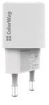 ColorWay USB töltő adapter, GaN3 Power Delivery Port PPS USB (Type-C PD + USB QC3.0) (33W) fehér (CW-CHS043PD-WT) - aqua
