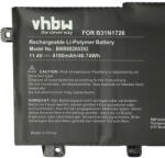 VHBW Notebook Akkumulátor - Asus A41LK9H, 3ICP7/60/80, 0B200-02910000 - 4100 mAh, 11, 1 V Li-Polimer, Fekete