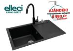 Elleci Easy 300 G40 Nero gránit mosogatótálca ajándék csappal és mosogatószer adagolóval (EASY3SZETT)