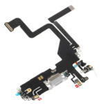 Aftermarket Piese si componente Banda cu Conector Incarcare - Microfon Apple iPhone 14 Pro, Argintiu (ban/co/mi/aiph14pro/ar) - pcone