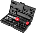 TOP TOOLS Csavarhúzófejek és dugókulcsok tartóval, 40 db-os készlet (39D386)