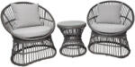House Nordic Natal kerti bútor garnitúra, rattan, szürke (7701030) - leziteronline