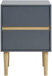 House Nordic Bisley éjjeliszekrény, festett fa, sötétszürke 40x35x55 cm (3102030) - leziteronline
