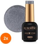 LUXORISE Set 2 x Oja Semipermanenta Luxorise Disco Star, Silver Party 10 ml